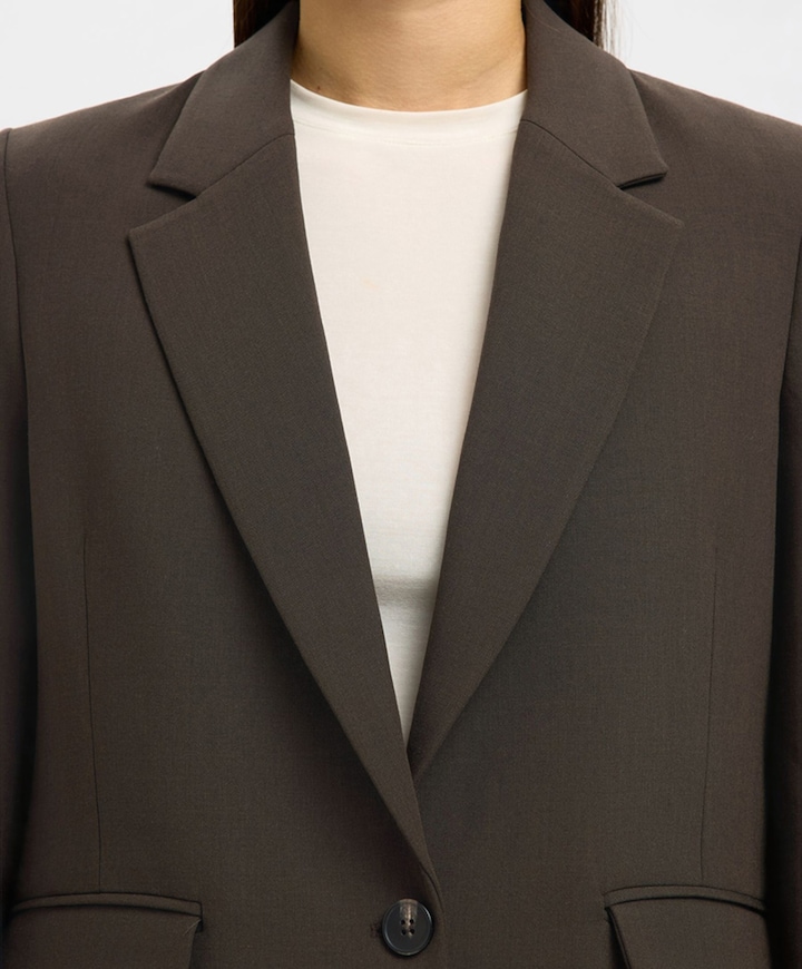 Dames blazer bruin