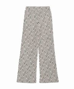 jacquard black/white meisjes broek zwart