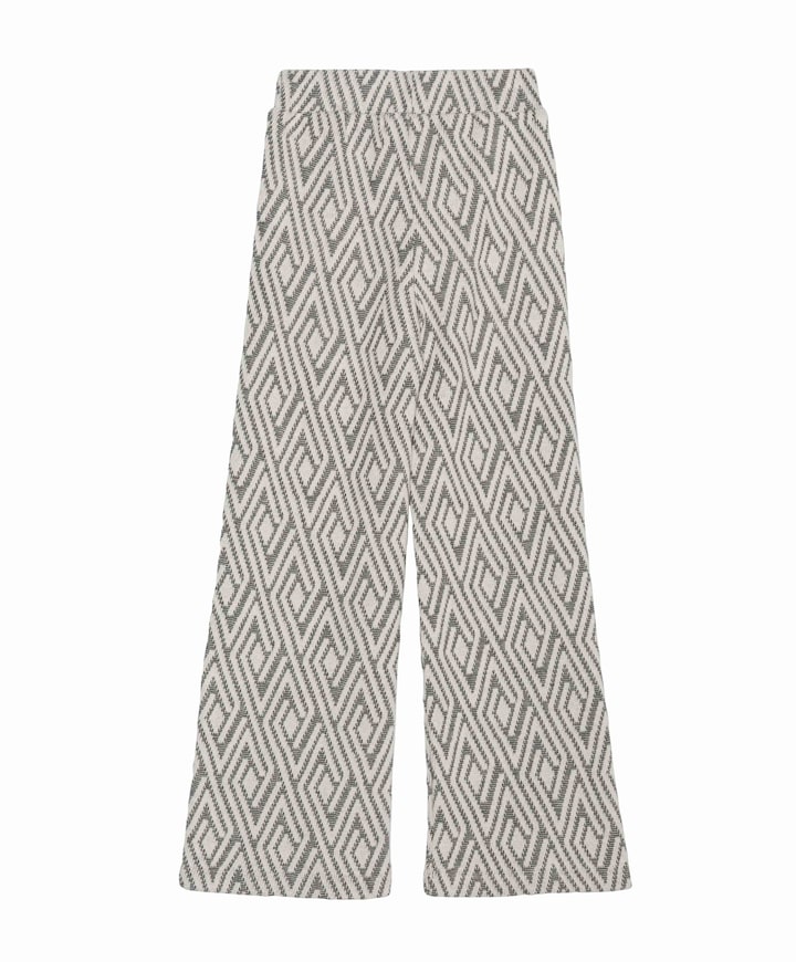 jacquard black/white meisjes broek zwart