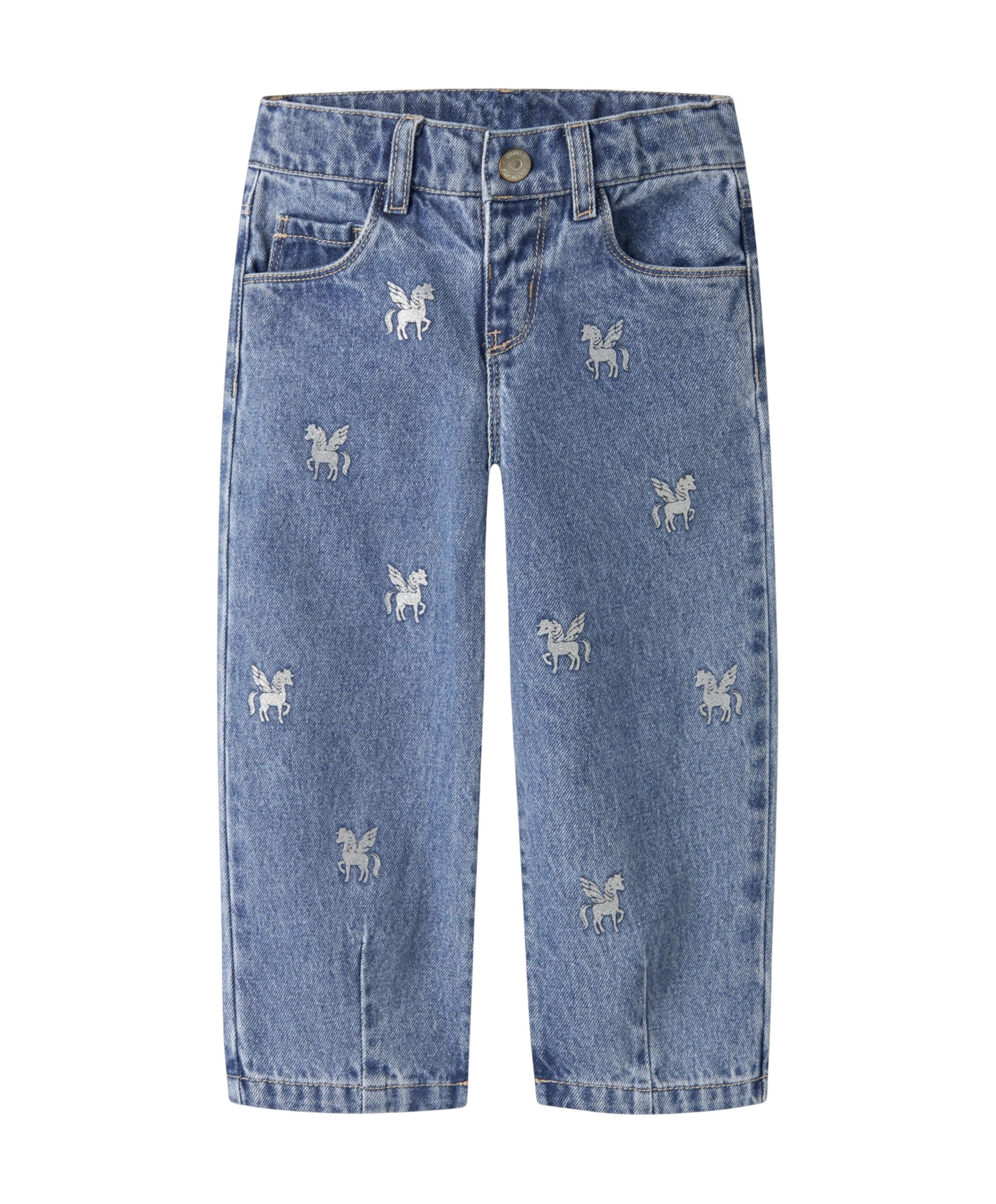 NMFBELLA BARREL GLITTER 4577- meisjes jeans blauw
