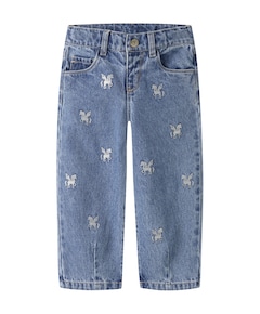 NMFBELLA BARREL GLITTER 4577- meisjes jeans blauw