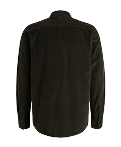 Heren overhemd lange mouw grijs