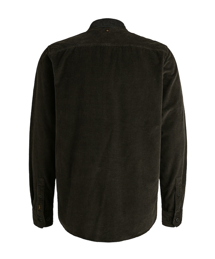 Heren overhemd lange mouw grijs