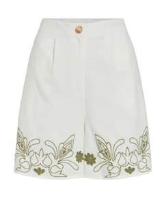VIVIALMA HW EMB dames korte broek ecru