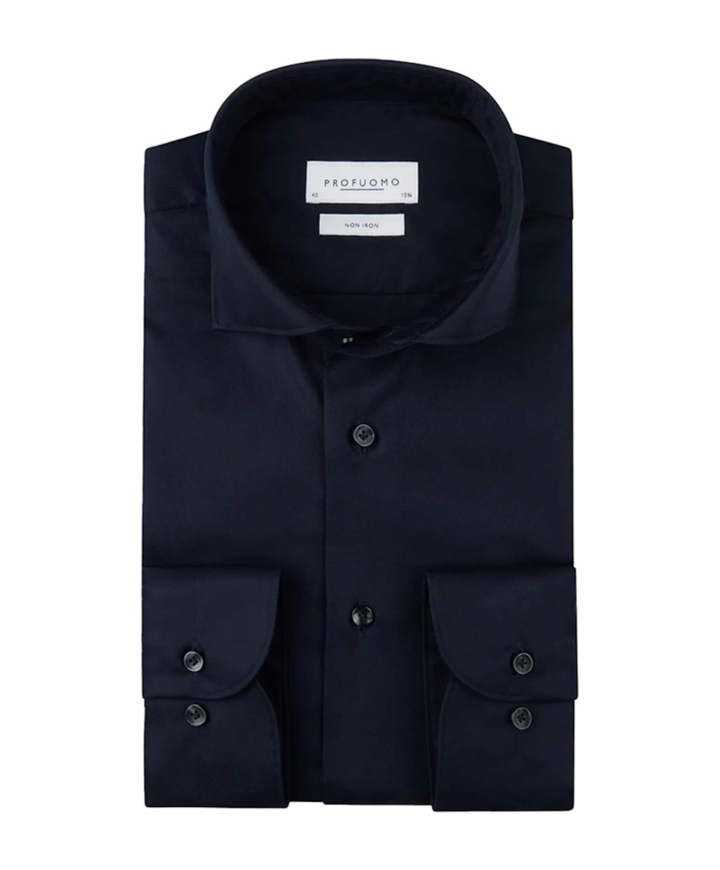 Heren overhemd lange mouw blauw