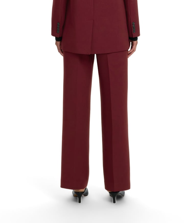 SLFRITA MW WIDE PANT MEL NOOS dames broek bordeaux