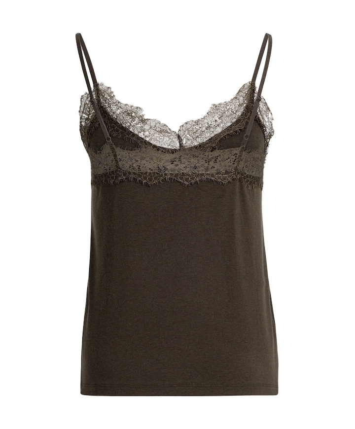 Dames top bruin
