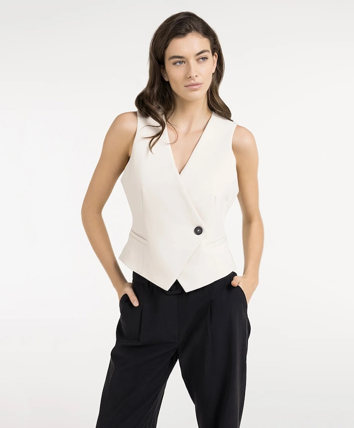 Dames gilet ecru