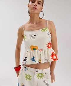 Dames top beige
