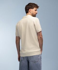 Heren polo beige