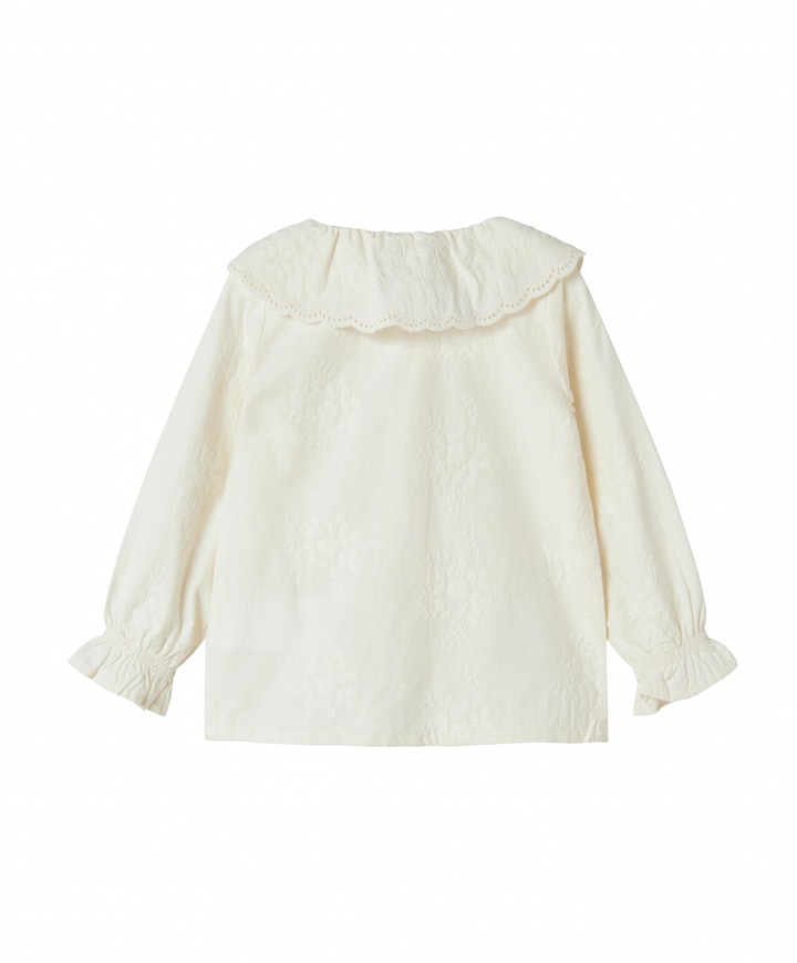 Meisjes blouse lange mouw wit