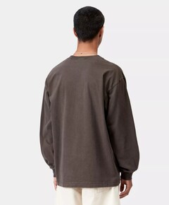 Heren longsleeve bruin