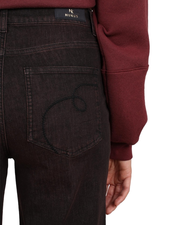 Abby dames jeans bordeaux