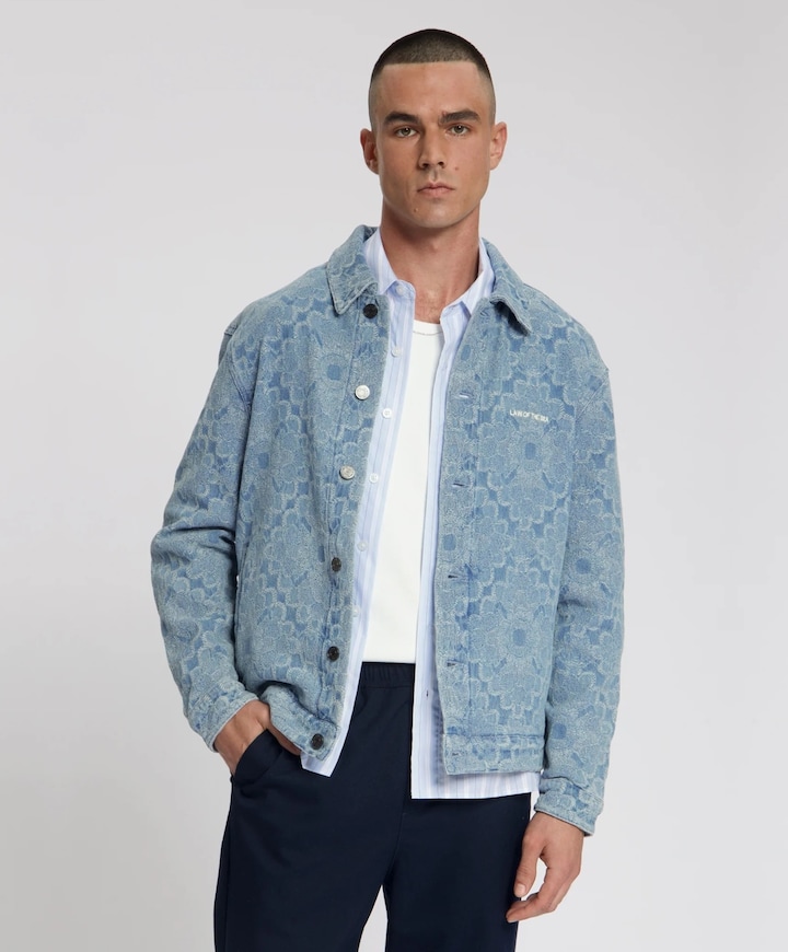 Heren overshirt blauw