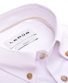 Heren overhemd extra lange mouw wit