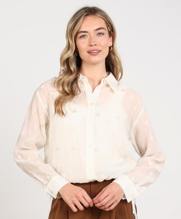 Dames blouse ecru