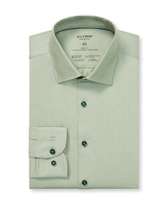 Heren overhemd lange mouw groen