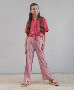 Fleur meisjes broek roze