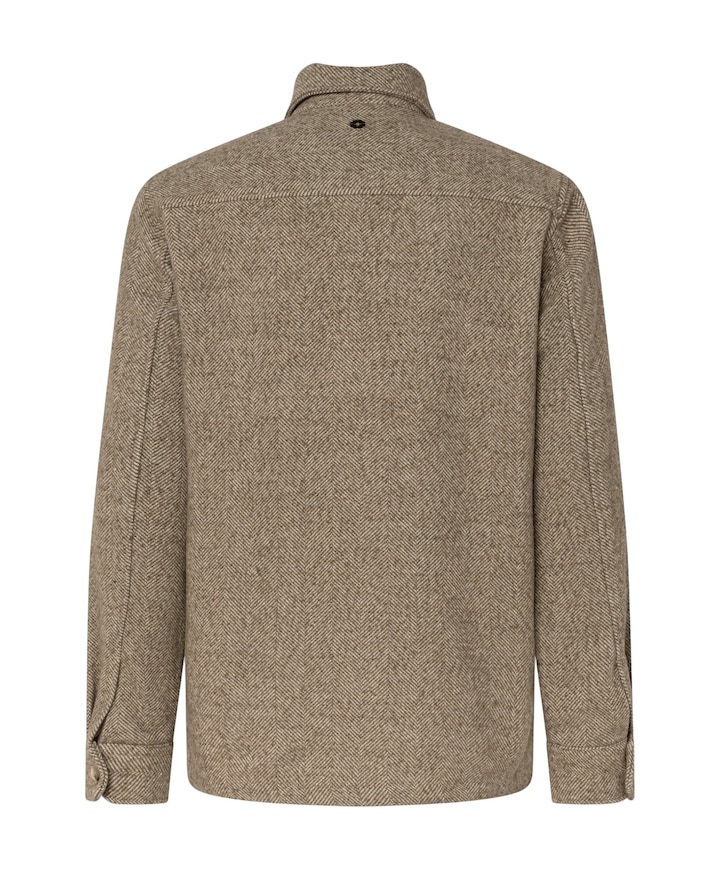 Heren overshirt beige