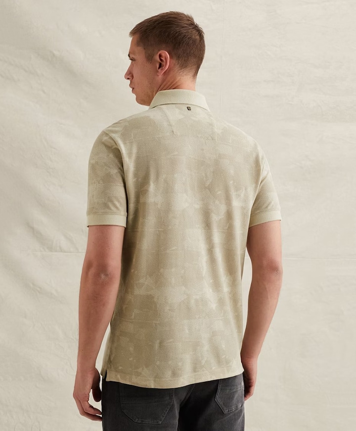 Heren polo beige