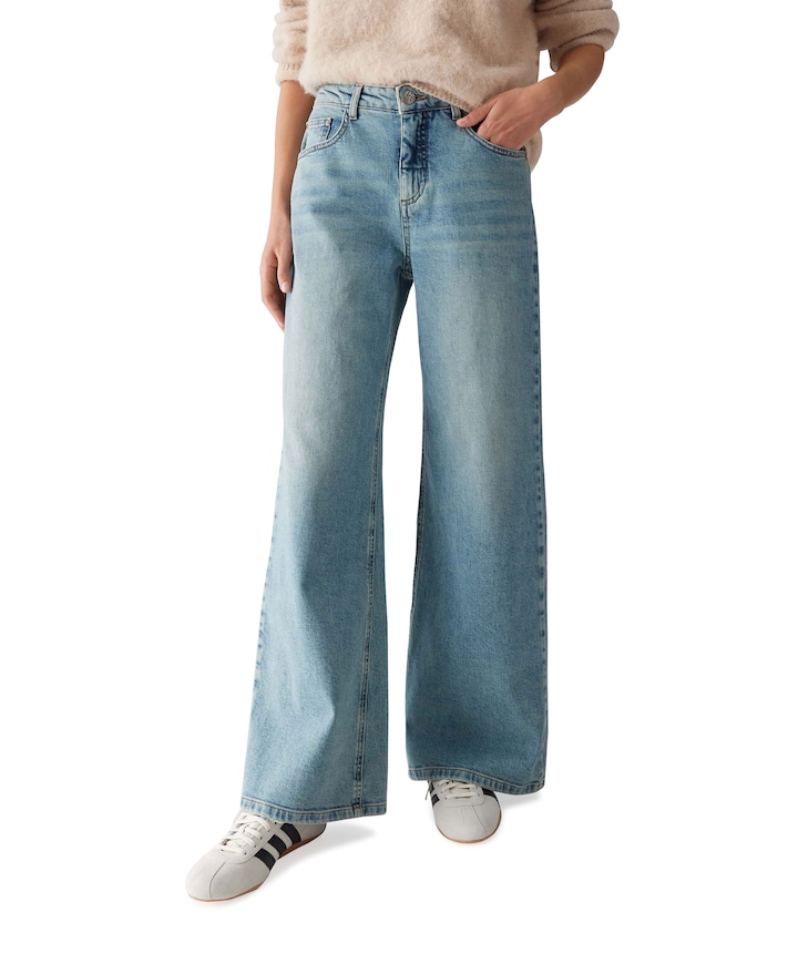 Minah palazzo urban dames jeans blauw