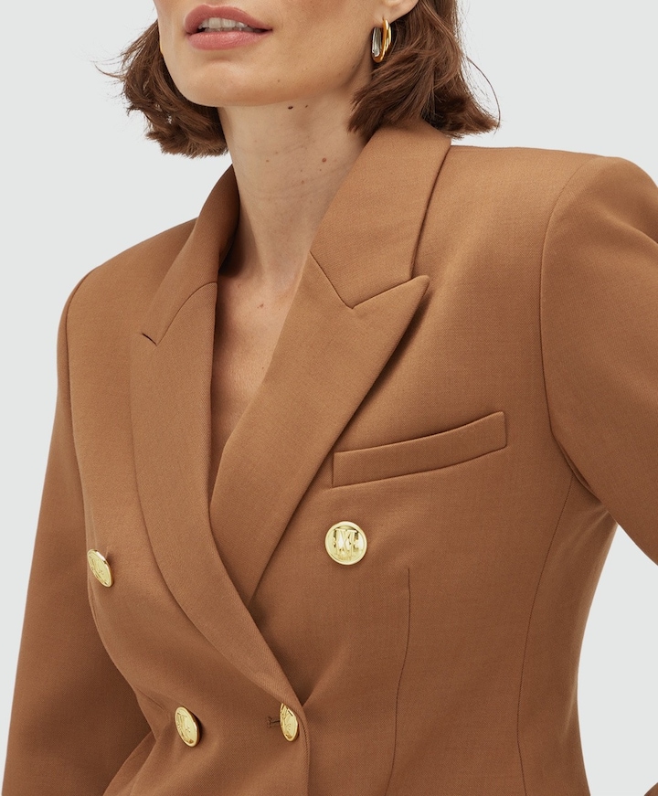 Dames blazer bruin