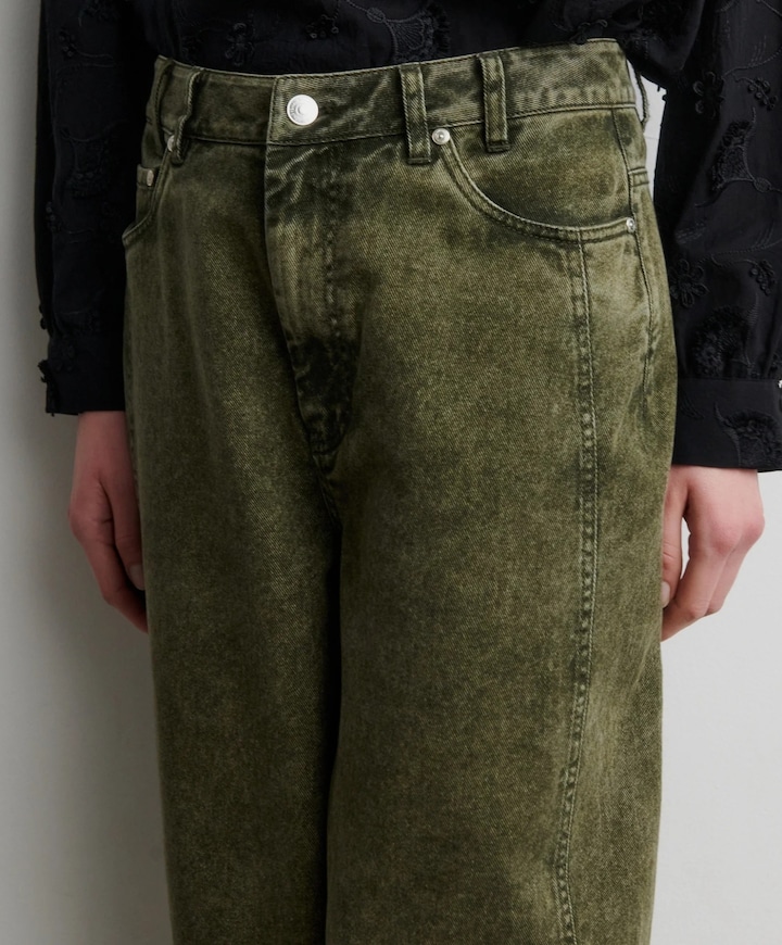 Jaye Barrel dames jeans groen
