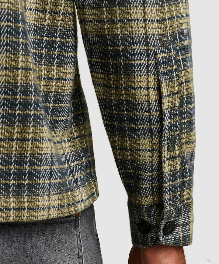 Heren overhemd lange mouw grijs