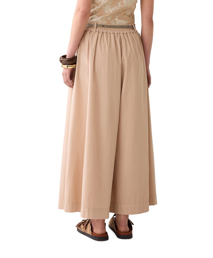 Lt wt stretch poplin broek beige