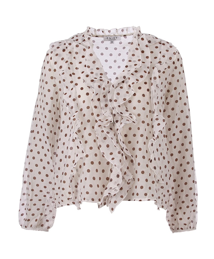 Dames blouse bruin
