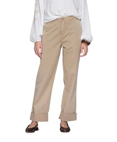 Turn-up 7/8 dames broek beige