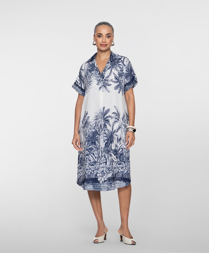 Dames jurk blauw