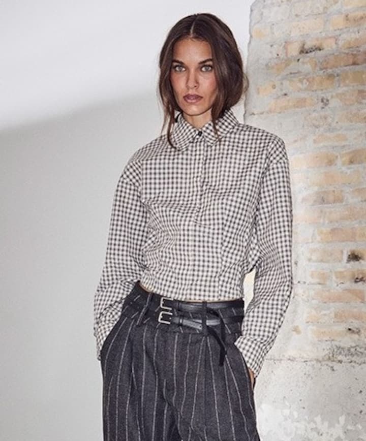 Dames blouse grijs