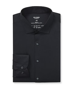 Heren overhemd lange mouw zwart