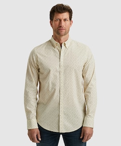 Heren overhemd lange mouw ecru