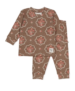 Meisjes pyjamaset bruin