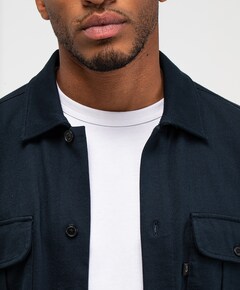 Heren overshirt blauw