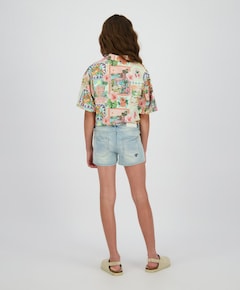 Meisjes blouse korte mouw multicolor