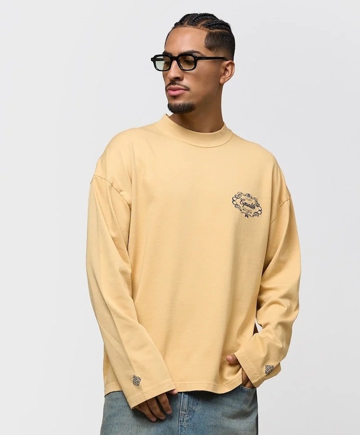 Uniseks longsleeve geel