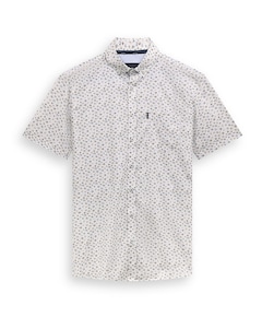 Heren overhemd korte mouw ecru