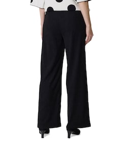 Wide leg dames broek zwart