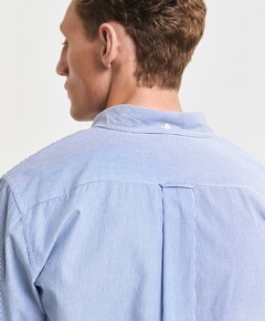 Heren overhemd lange mouw blauw