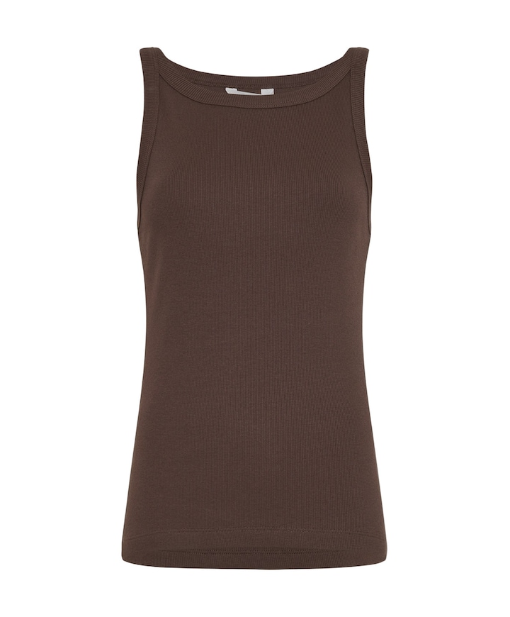 Dames top bruin