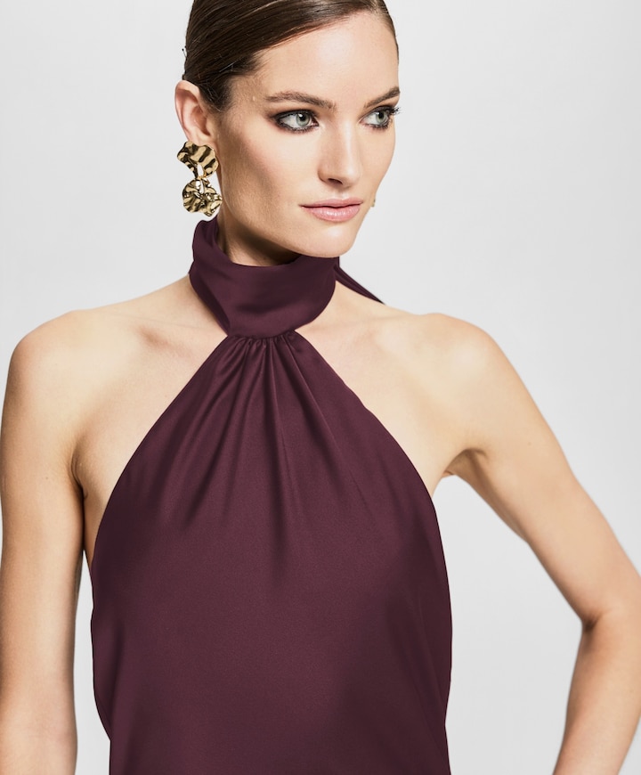 Dames jurk bordeaux
