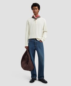 Heren longsleeve ecru