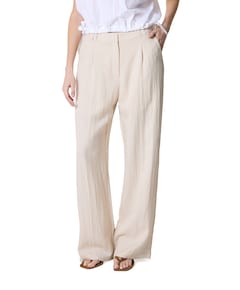 Woven wide leg trousers - L32 dames broek ecru