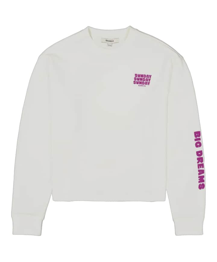 Meisjes longsleeve ecru