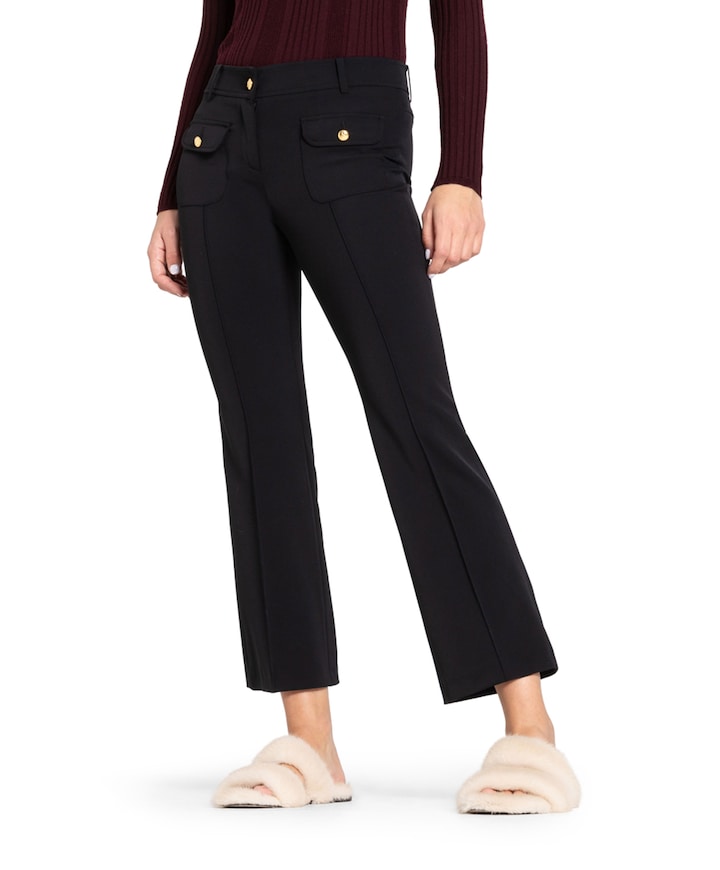 Farah patched pocket broek zwart