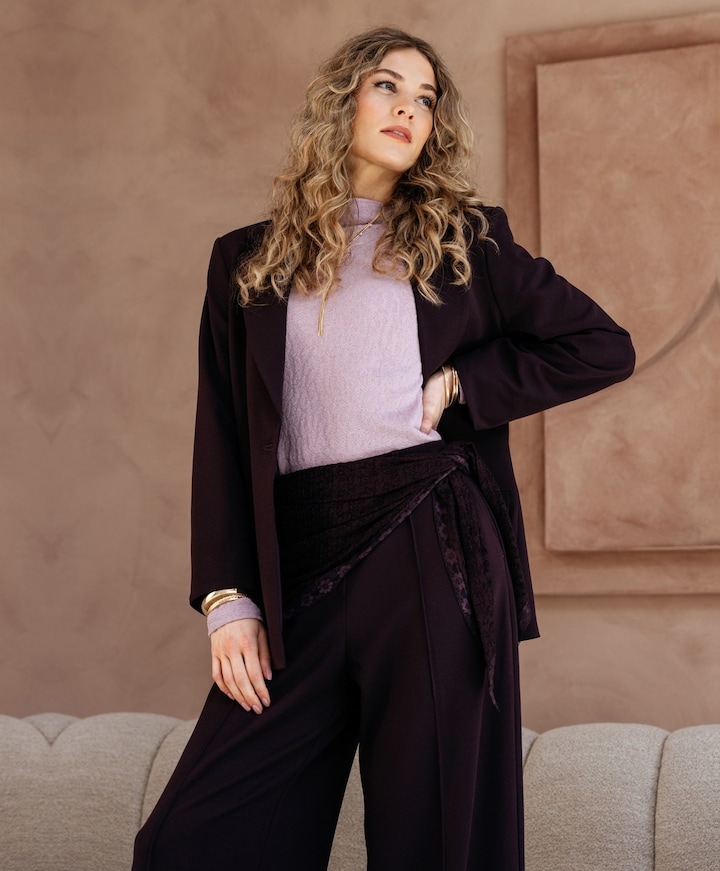 Dames blazer paars