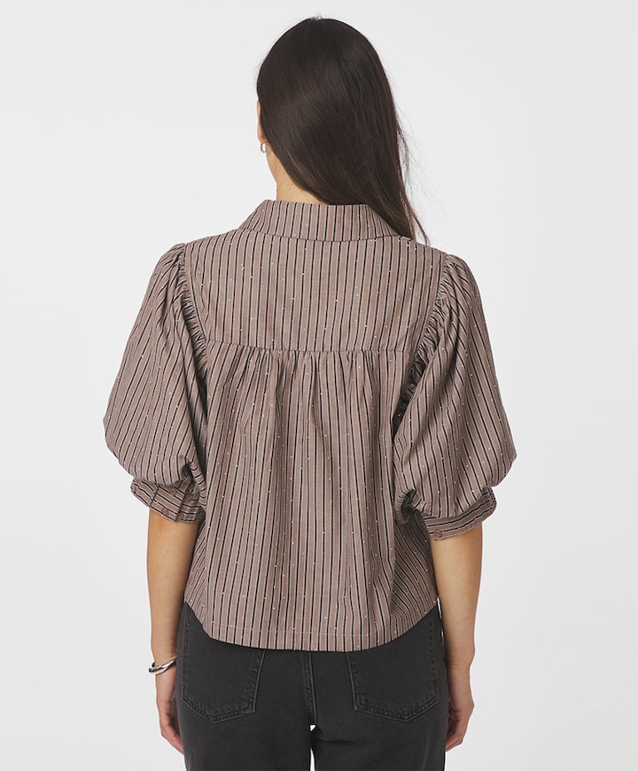 Dames blouse bruin